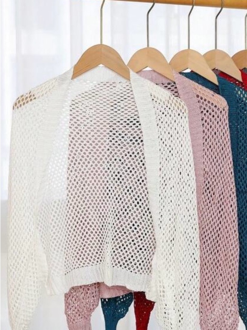 Open-Knit Lightweight Women’s crochet shoulder shawl - White